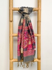 Pink and Grey Elephant Scarf