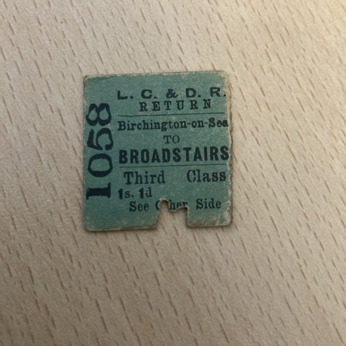 Half railway ticket - ,