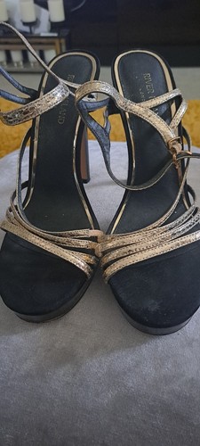 Women black and gold - women's, strappy