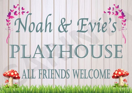Personalised playhouse hanging - playhouse,