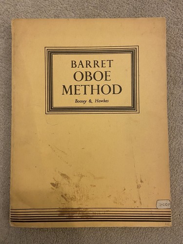 Barret oboe method boosey - barret,