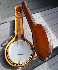 Vtg Alvarez Montana Model 4286 Fancy 5 string banjo Hard Case Rare Japan 1970's