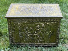 Antique Brass Repousse Coal