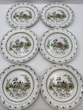 6 x Booths "Liverpool Hunt" A8090 Dinner Plates 9.5 in Round                 H16