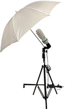 Photography Studio Lighting Kit With White Umbrella Light, Spare Stand, Umbrella