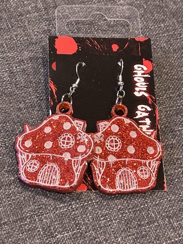 Toad stool mystical earrings - stool,