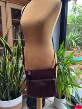 Stunning ANYA HINDMARCH HandsFree Belvedere Oxblood Red Crossbody BAG + Purse