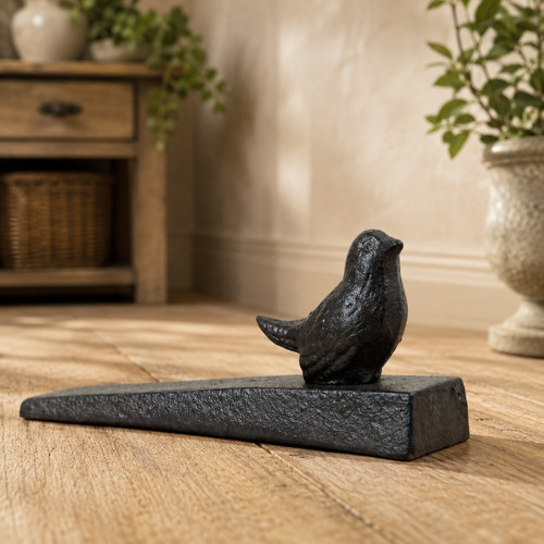 Cast iron bird doorstop - bird, rustic