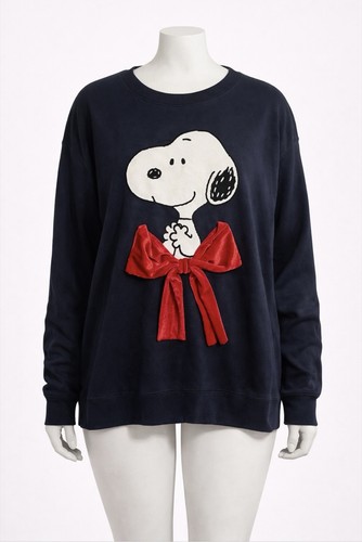 Peanuts snoopy sweatshirt navy - sweatshirt,