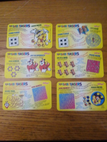Cereal trade cards sets