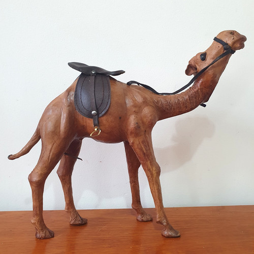 Vintage leather wrapped camel - leather,