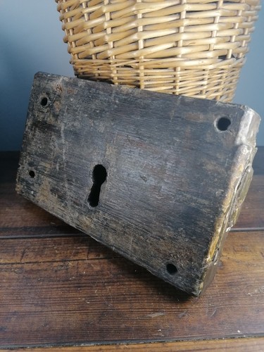 Large antique wooden steel - antique,