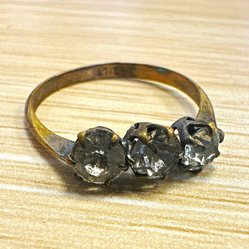 Three stone round crystal - three-stone,