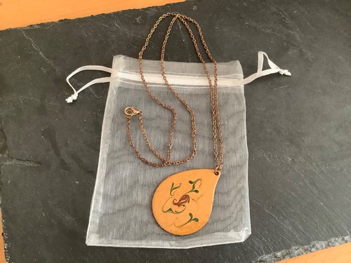 Vintage art kiln fired enamel - art,