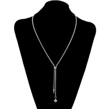 Ladies Retro Necklace Silver