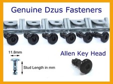 6x Black Genuine 17mm Dzus