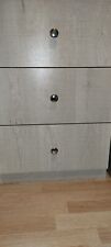 3 Drawer Chest of Drawers in Oak Finish flat pack. H 76cm, L 80cm, W 50cm