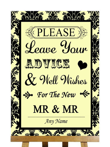 Yellow black damask guest - yellow, book
