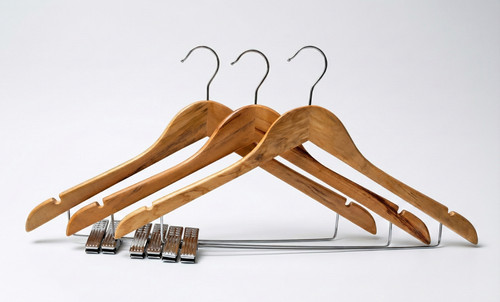 3pcs wooden coat hangers - hangers, suit