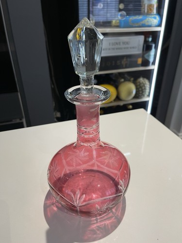 Antique pretty cranberry glass - cranberry,