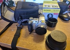 Sony Cyber-shot DSC-H5 7.2MP Digital Camera - Silver & Wide Conversion Lens