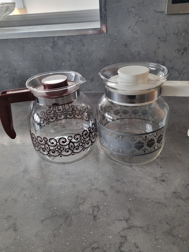 1970s pyrex glass - x2, coffee