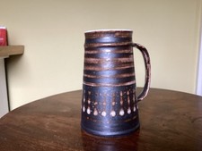 CINQUE PORTS Monastery Pottery, Rye Mid Century Modern TANKARD MUG  Brown VGC