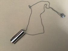 VINTAGE AVON ARIANE 78 PENDANT NECKLACE SILVER TONE PERFUME SAMPLE VIAL HOLDER