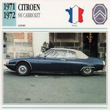 1971-1972 CITROEN SM CABRIOLET Classic Car Photograph / Information Maxi Card