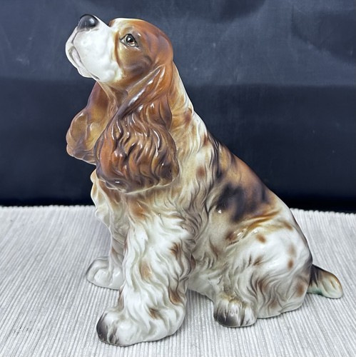 Vintage cocker spaniel sitting - vintage,