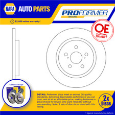 2x Brake Discs Pair Solid fits