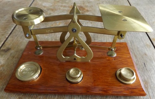 Retro letter scales brass - , and