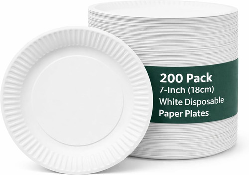 200 pack inch white - 7-inch,