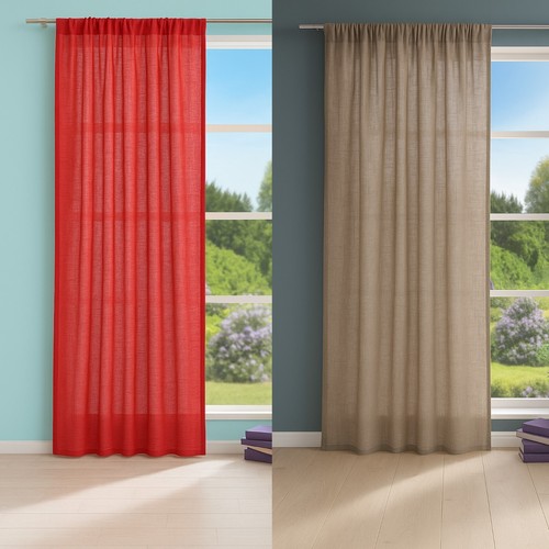 Voile panel fiona linen - voile,