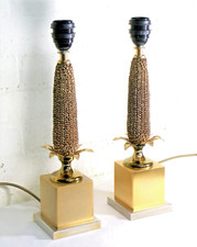 Pair Vintage Table Lamps A Pair Of French Corn Cob Table Lamps Aquitaine 1970's