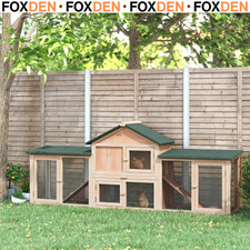 Wooden Rabbit Hutch 2-Storey
