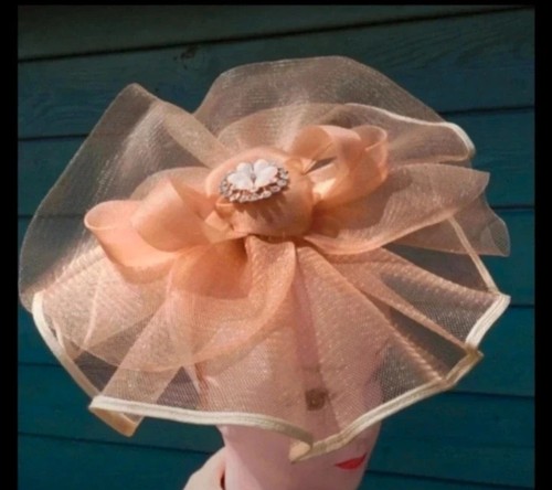 Wedding hat gold - , without