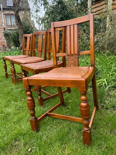 Set four antique oak - of, art