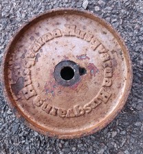 Vintage Husqvarna Push Mower Cast Wheels Garden Ornament Rusty Man Cave Retro