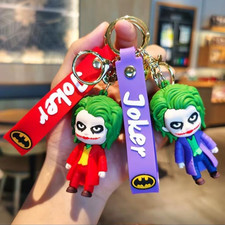 Joker Batman Superhero Keychain Anime Cartoon Kids Keyring Gift Toy