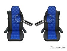 Blue leatherette fabric - blue,