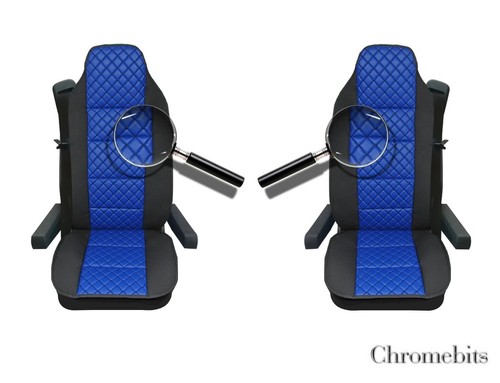 Blue leatherette fabric - blue,