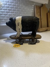 Large Rustic Shabby Chic Pig