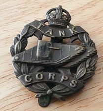 Genuine WW1 Tank Corps cap badge. See pics.