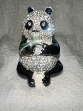 Panda Bejewelled Enamel Hinged