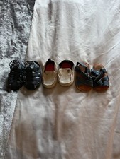 Baby 3 X Pairs Of Pram Shoes From Next/Ted Baker Size 3 6-12 Months