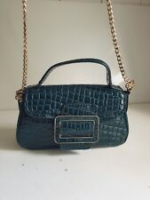 ZARA DESIGNER WOMENS DARK GREEN VEGAN LEATHER CROSSBODY HOBO SATCHEL HANDBAG