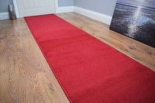 Plain red hallway runner - red,