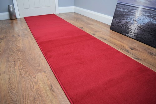 Plain red hallway runner - plain,