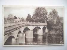 The Bridge, Tenbury Wells. Houses, Unusual different view. KGVI Postmark. Friths